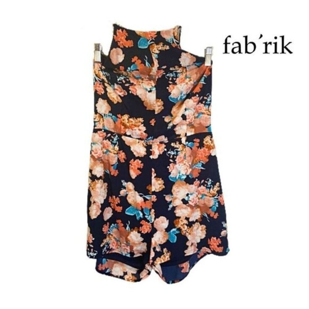 Women's Rompers Summer Floral Halter‎ Neck Sleeveless Romper Shorts Jumpsuit